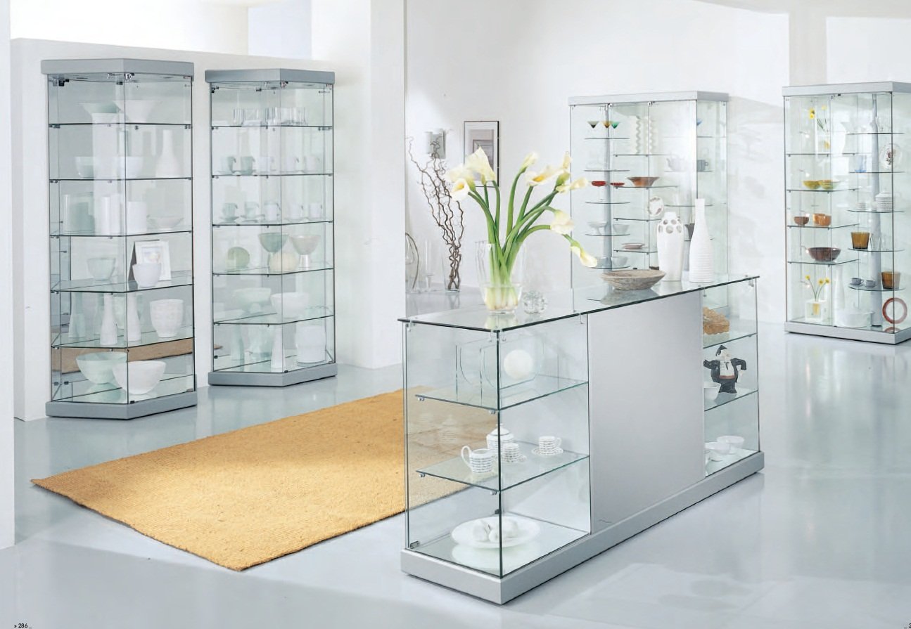 ITALFROM Drehbare Vitrine Große Aussteller Showcase drehbare Lichter