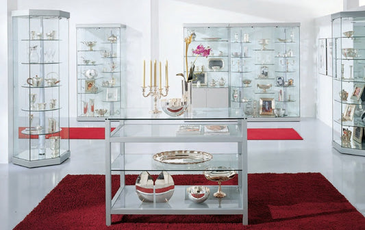 ITALFROM Drehbare Vitrine Große Aussteller Showcase drehbare Lichter